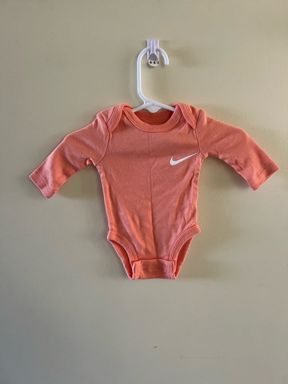 Nike Coral Long-Sleeve Baby Bodysuit